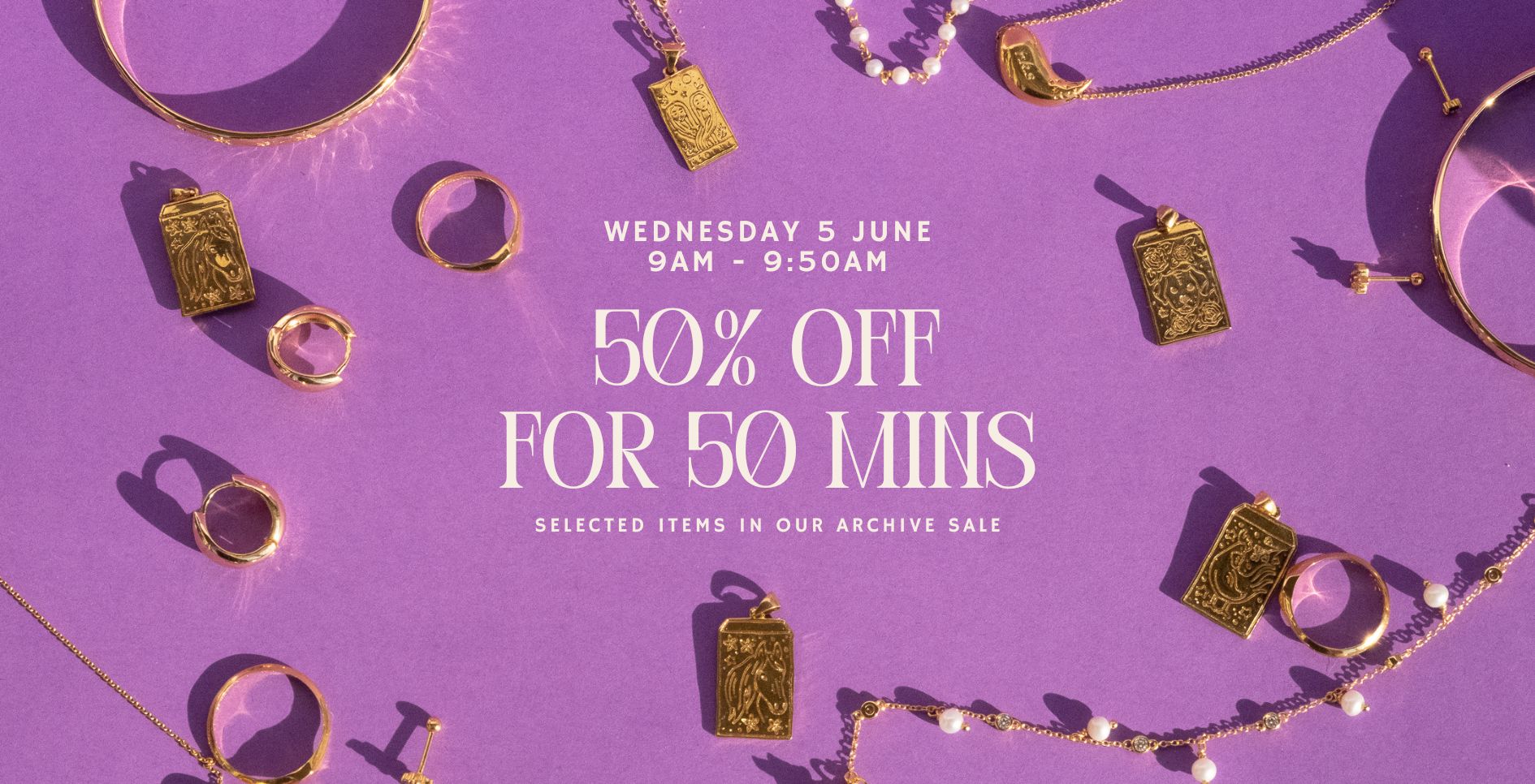 50 Off For 50 Minutes Archive Sale Skin Studio Jewelry