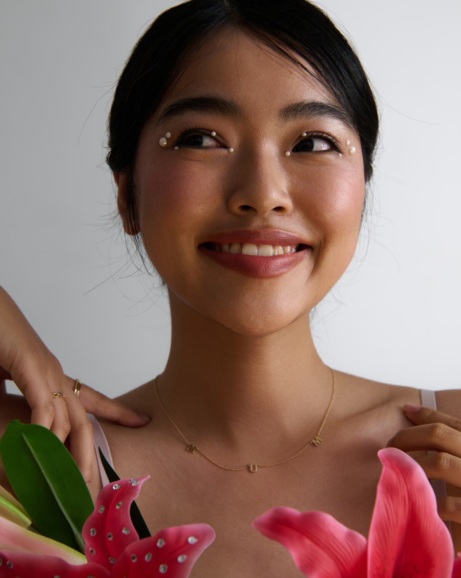 Custom Solid Gold Initial Necklace