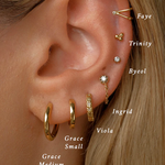 Grace Small Solid Gold Hoops | 9K Solid Gold Earrings | S-kin Studio Jewelry | Ethical Jewelry Made To Last