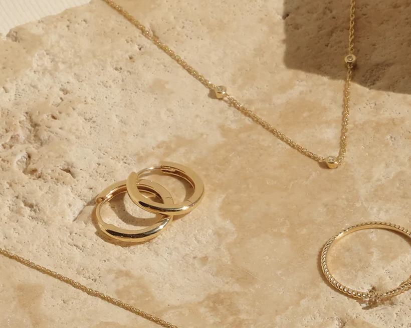 Grace Small Solid Gold Hoops | 9K Solid Gold Earrings | S-kin Studio Jewelry | Ethical Jewelry Made To Last