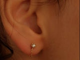 Ingrid Solid Gold Chain Stud | 9K Solid Gold Earrings | S-kin Studio Jewelry | Ethical Jewelry That Lasts