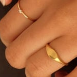 Primrose Solid Gold Petite Diamond Ring | 9K Solid Gold Rings | S-kin Studio Jewelry | Ethical Jewelry That Lasts