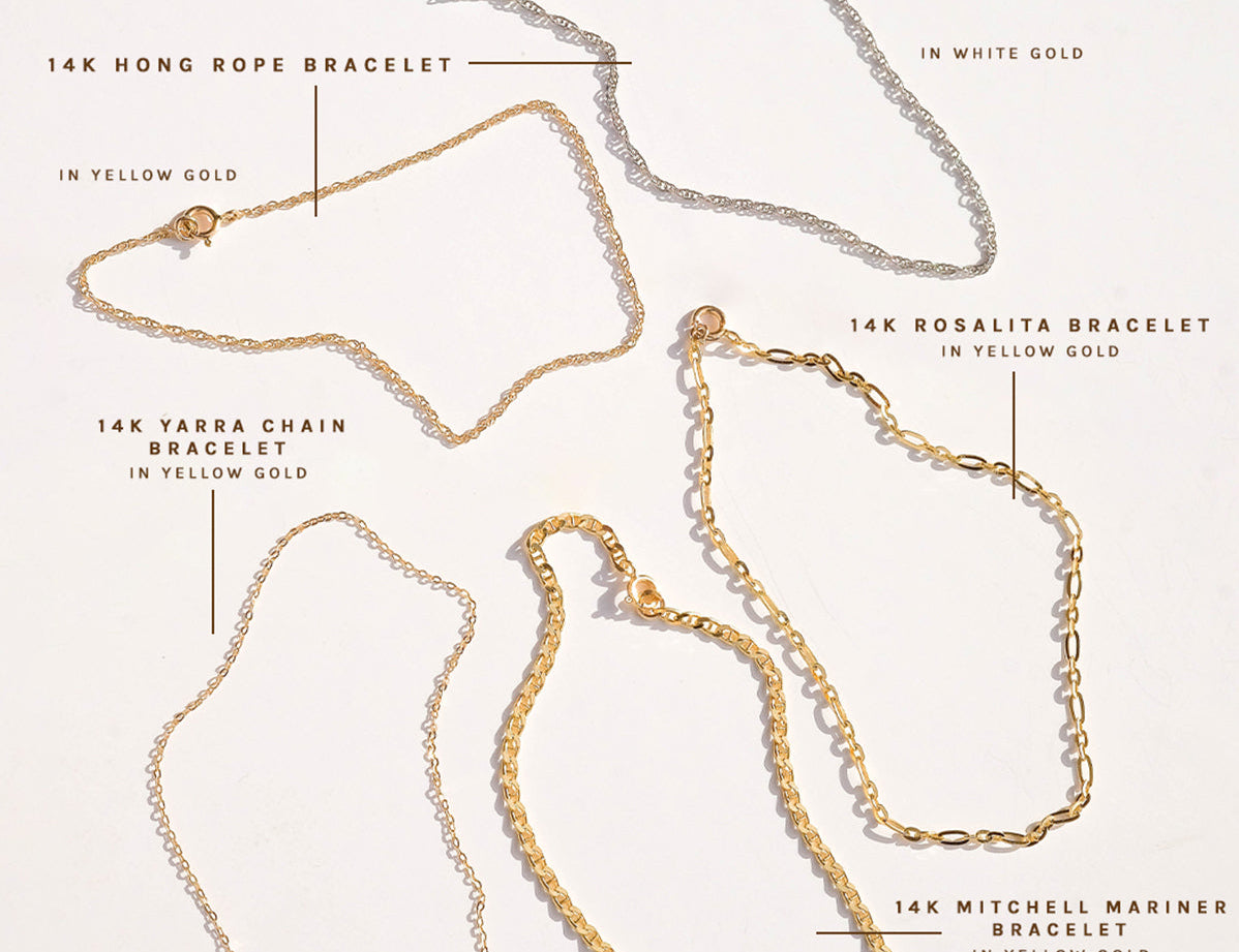 14K Solid Gold Hong Rope Bracelet | S-kin Studio Jewelry | Ethical Permanent Jewelry