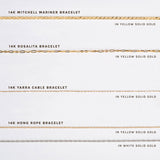 14K Solid Gold Hong Rope Bracelet | S-kin Studio Jewelry | Ethical Permanent Jewelry