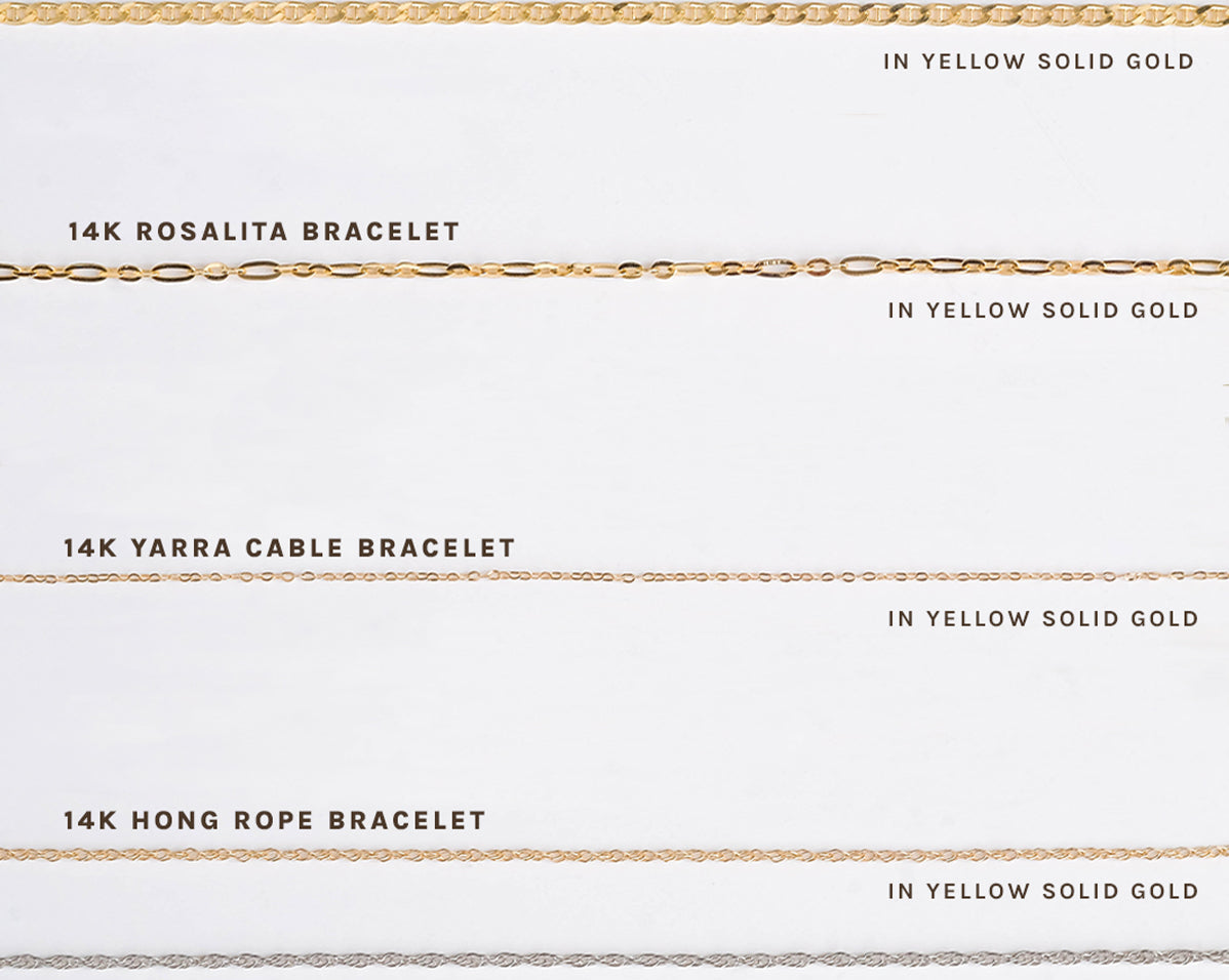 14K Solid Gold Hong Rope Bracelet | S-kin Studio Jewelry | Ethical Permanent Jewelry