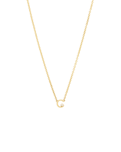 Solid Gold Initial Necklace