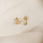 14K Solid Gold Dawn Single Stud | S-kin Studio Jewelry | Ethical Piercing Earrings