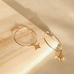 St'X Starburst Wire Hoops - S-kin Studio Jewelry | Minimal Jewellery That Lasts.