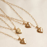 Gilded Heart Pendant Necklace - S-kin Studio Jewelry | Minimal Jewellery That Lasts.