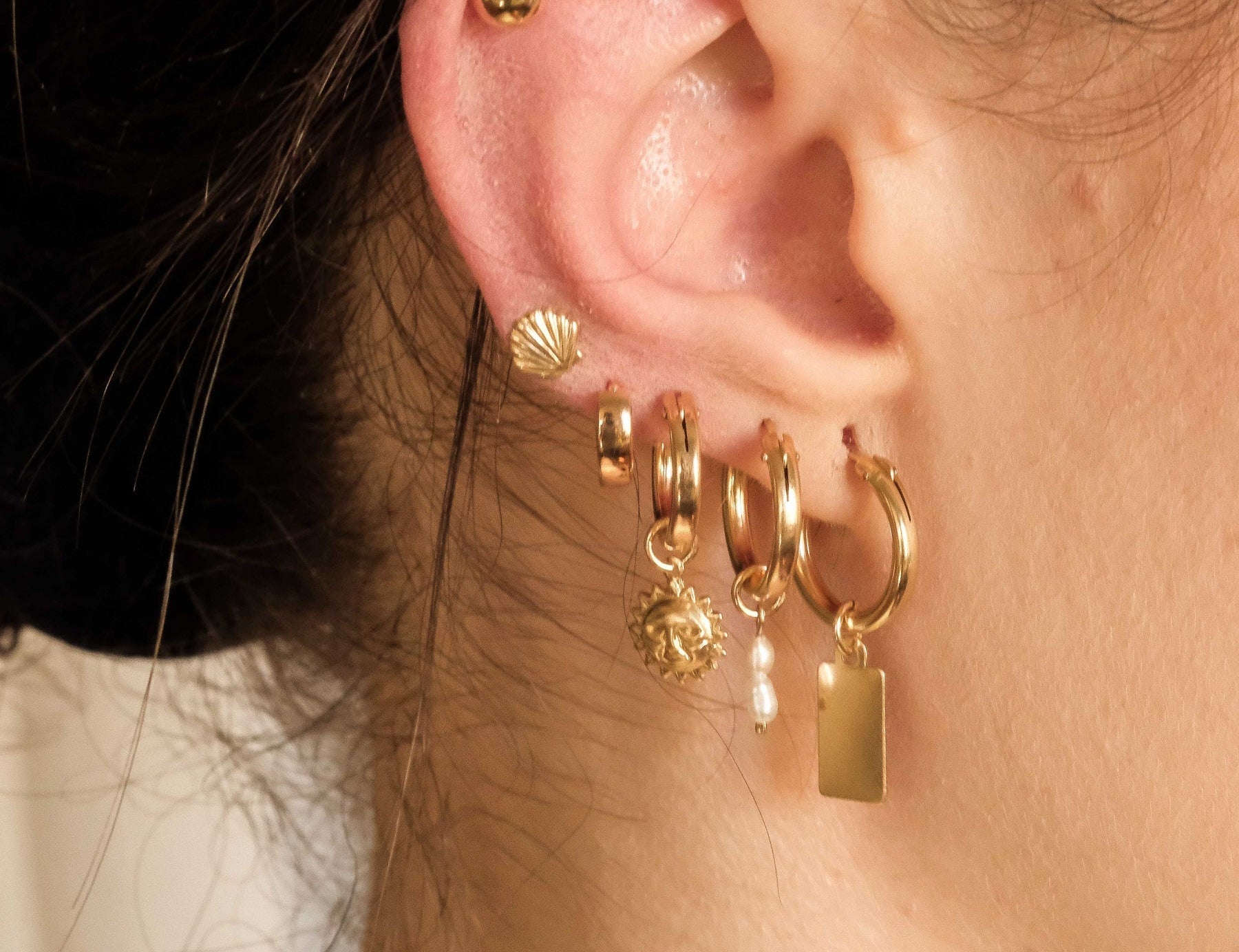 Mix & Match Double Mini Pearls Charm - S-kin Studio Jewelry | Minimal Jewellery That Lasts.