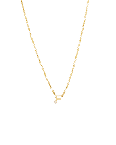 Solid Gold Initial Necklace
