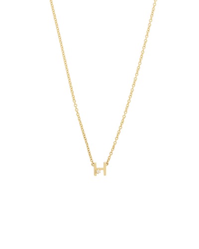 Solid Gold Initial Necklace