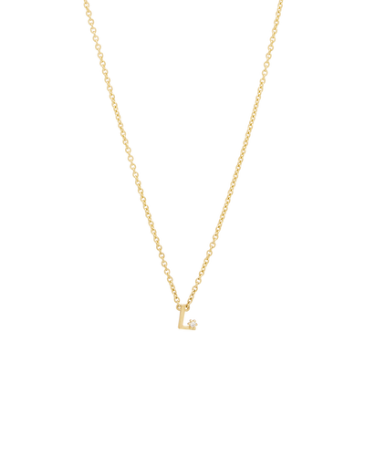 Solid Gold Initial Necklace