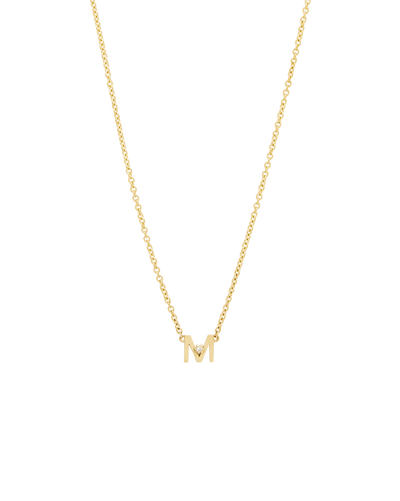 Solid Gold Initial Necklace