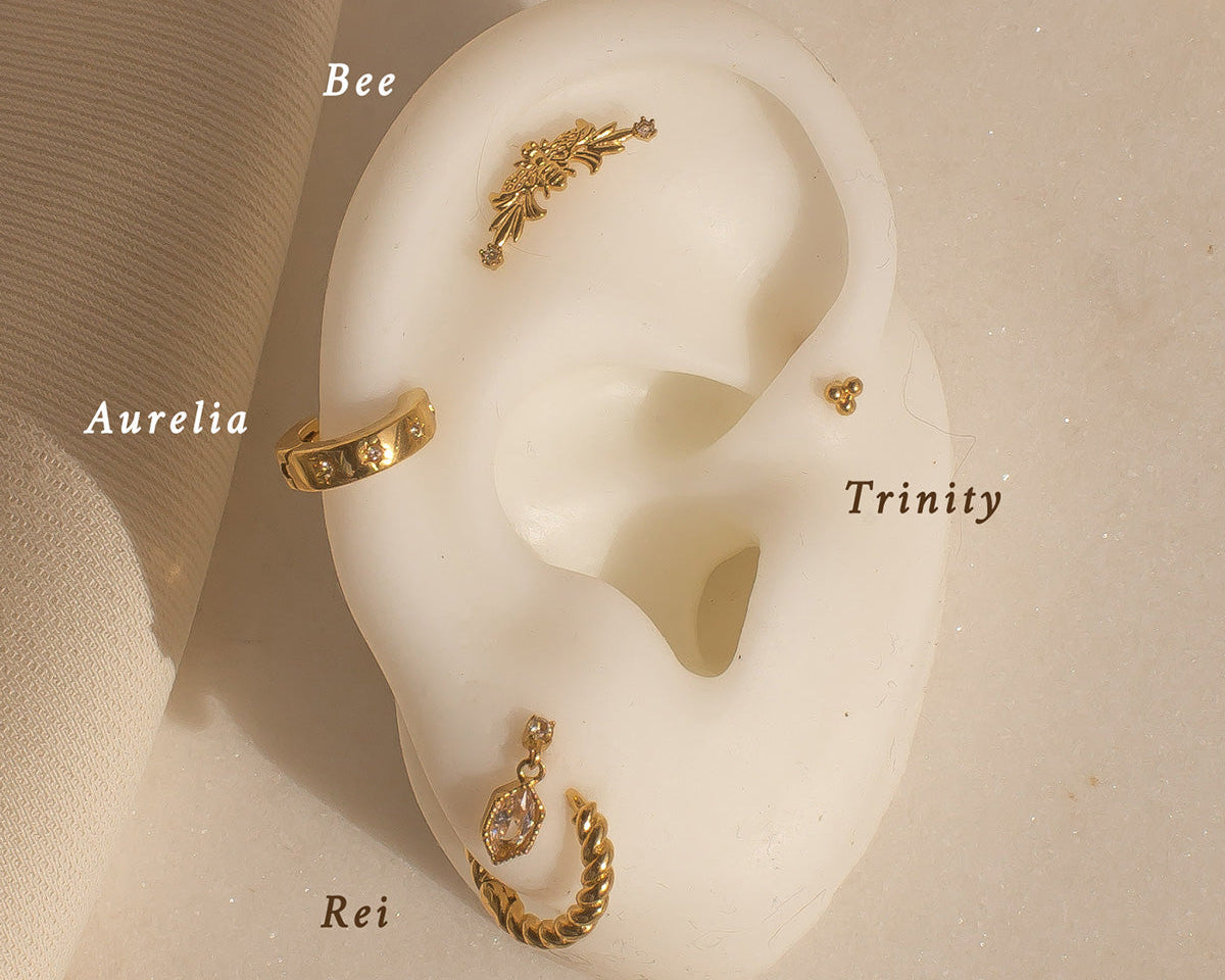 Aurelia Gemstone Huggie Hoops - S-kin Studio Jewelry | Minimal Jewellery That Lasts.