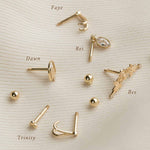 18K Gold Fill Rei Marquise Dangle Single Stud | S-kin Studio Jewelry | Ethical Piercing Earrings
