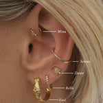 14K Solid Gold Dawn Single Stud | S-kin Studio Jewelry | Ethical Piercing Earrings