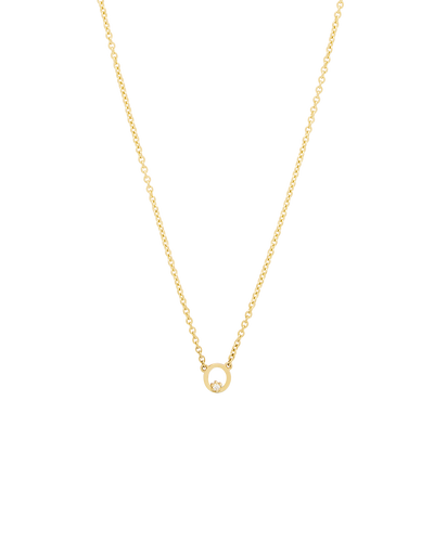 Solid Gold Initial Necklace