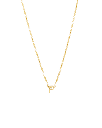 Solid Gold Initial Necklace