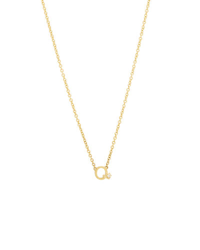 Solid Gold Initial Necklace