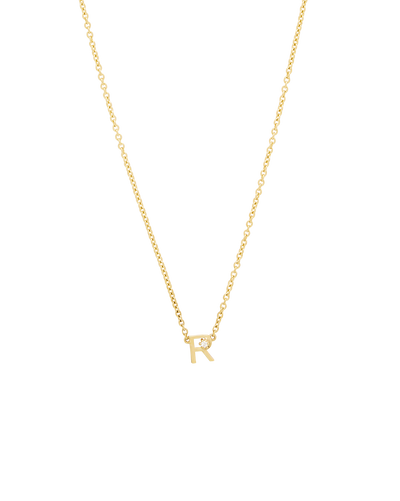 Solid Gold Initial Necklace
