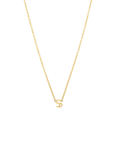 Solid Gold Initial Necklace