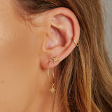 St'X Starburst Wire Hoops - S-kin Studio Jewelry | Minimal Jewellery That Lasts.