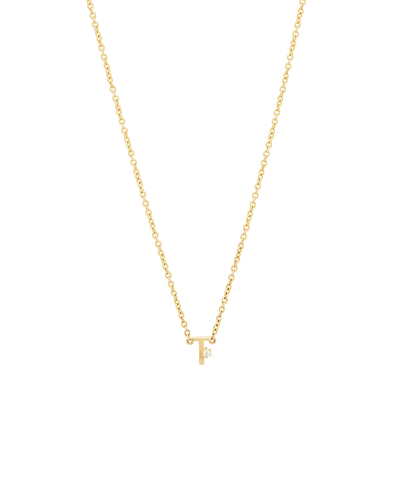 Solid Gold Initial Necklace