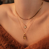 Gilded Heart Pendant Necklace - S-kin Studio Jewelry | Minimal Jewellery That Lasts.
