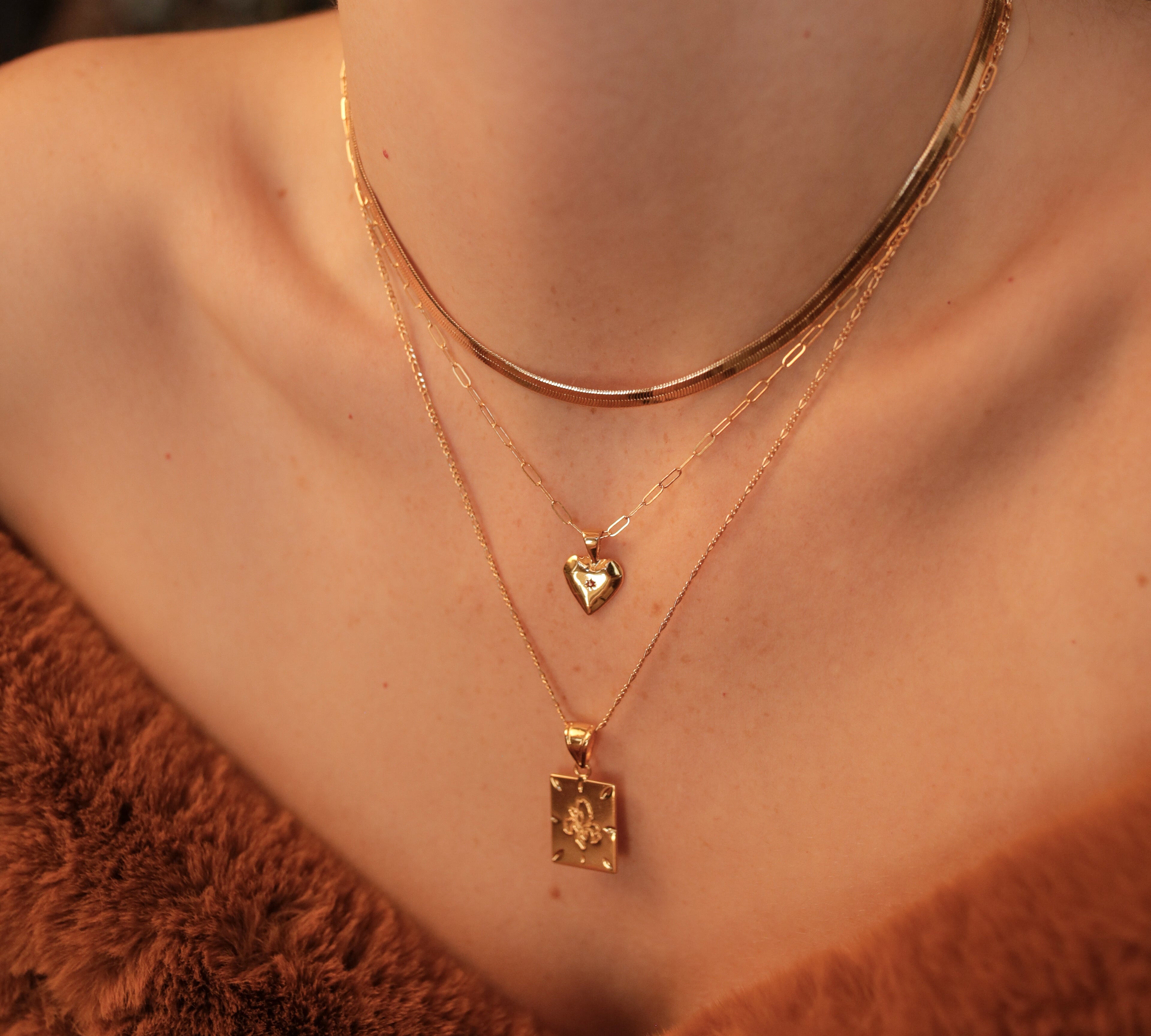 Gilded Heart Pendant Necklace - S-kin Studio Jewelry | Minimal Jewellery That Lasts.