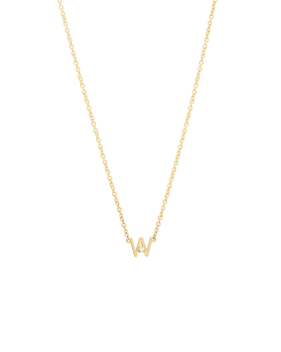 Solid Gold Initial Necklace