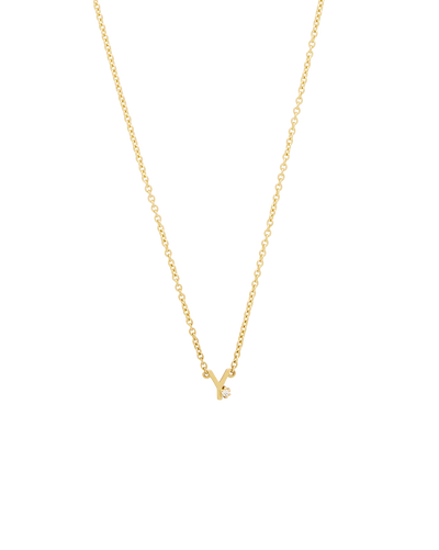 Solid Gold Initial Necklace