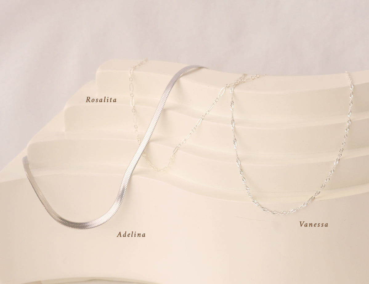Vanessa Chain Necklace - Sterling Silver | S-kin Studio Jewelry | Minimal Jewellery That Lasts.