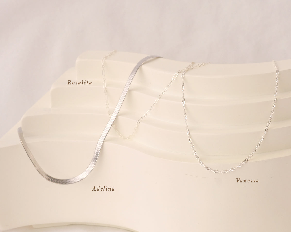 Vanessa Chain Necklace - Sterling Silver | S-kin Studio Jewelry | Minimal Jewellery That Lasts.