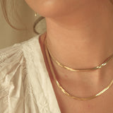 Adelina Flat Choker Necklace - S-kin Studio Jewelry | Minimal Jewellery That Lasts.