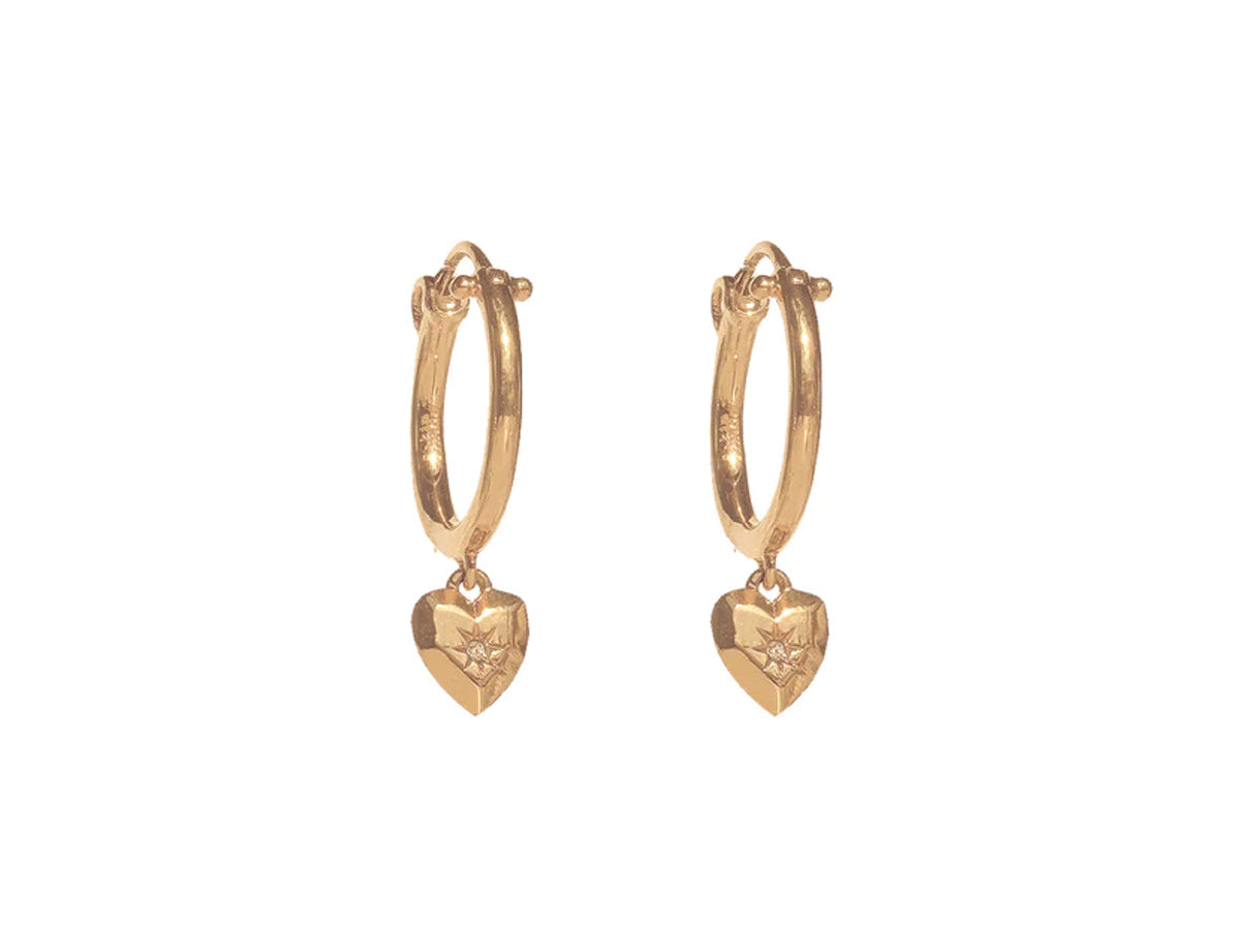 Aiko Heart Hoops | S-kin Studio Jewelry | Minimal Jewellery That Lasts.