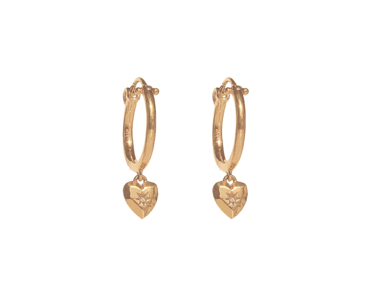 Aiko Heart Hoops | S-kin Studio Jewelry | Minimal Jewellery That Lasts.