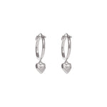 Aiko Heart Hoops - Sterling Silver | S-kin Studio Jewelry | Minimal Jewellery That Lasts.