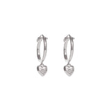 Aiko Heart Hoops - Sterling Silver | S-kin Studio Jewelry | Minimal Jewellery That Lasts.