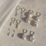 Aphrodite Baroque Double Pearl Silver Earrings | S-kin Studio Jewelry | Ethical Pearl Wedding Earrings