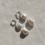 Aphrodite Baroque Double Pearl Silver Earrings | S-kin Studio Jewelry | Ethical Pearl Wedding Earrings