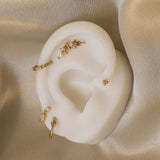 Sterling Silver Bee Curve Single Stud | S-kin Studio Jewelry | Ethical Piercing Stud