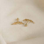 Sterling Silver Bee Curve Single Stud | S-kin Studio Jewelry | Ethical Piercing Stud