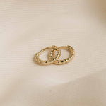 18K Gold Fill Bella Twist Huggie Hoops | S-kin Studio Jewelry | Ethical Piercing Earrings
