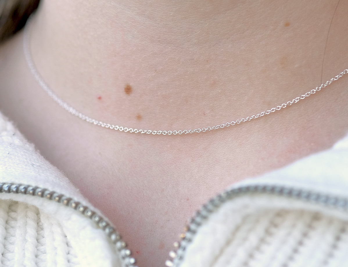 Sterling Silver Cable Chain Necklace - S-kin Studio Jewelry | Minimal Jewellery That Lasts.