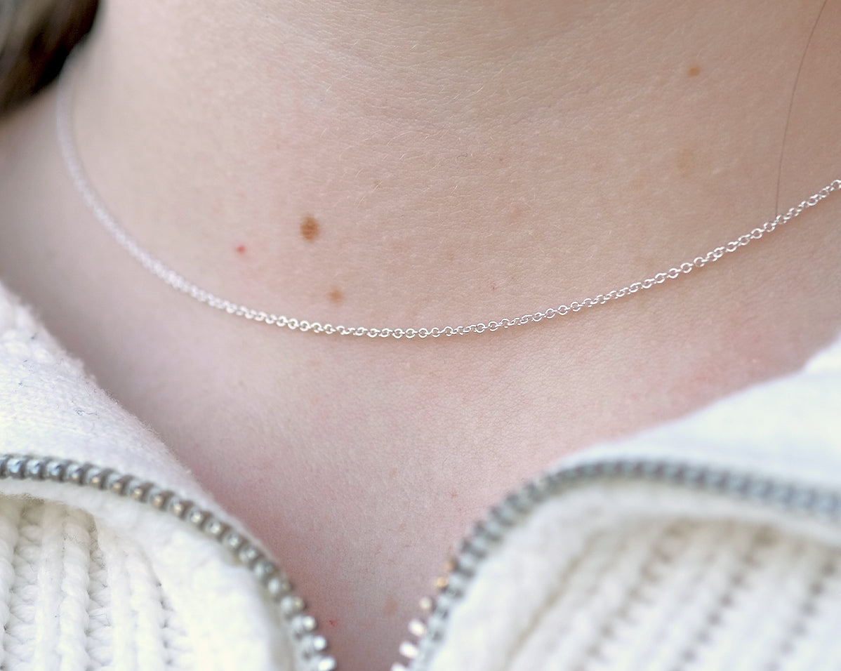Sterling Silver Cable Chain Necklace - S-kin Studio Jewelry | Minimal Jewellery That Lasts.