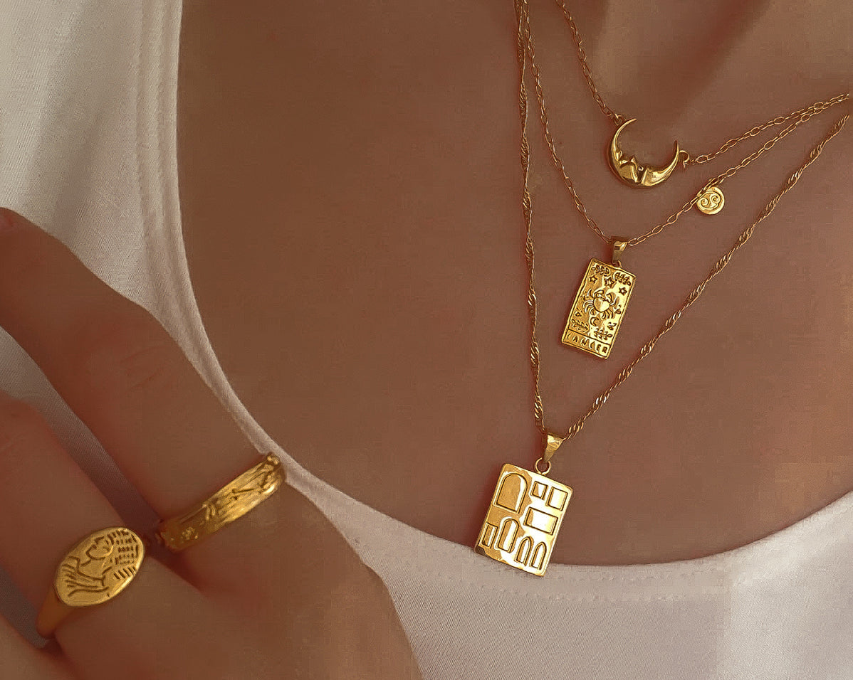 Cancer Zodiac Necklace - S-kin Studio Jewelry | Minimal Jewellery That Lasts.
