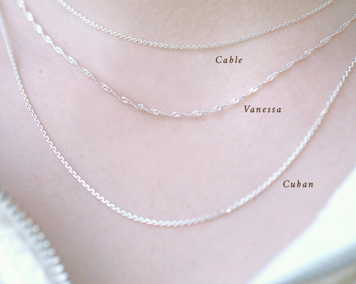 Sterling Silver Cable Chain Necklace - S-kin Studio Jewelry | Minimal Jewellery That Lasts.