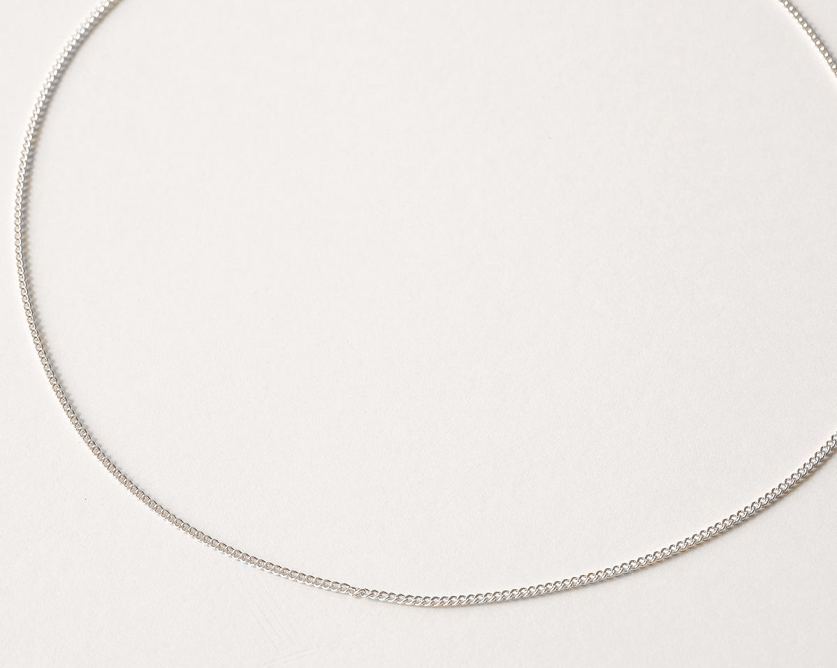 Sterling Silver Cuban Chain Necklace - S-kin Studio Jewelry | Minimal Jewellery That Lasts.