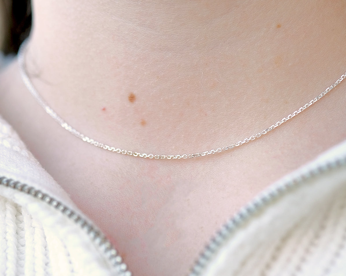 Sterling Silver Cuban Chain Necklace - S-kin Studio Jewelry | Minimal Jewellery That Lasts.